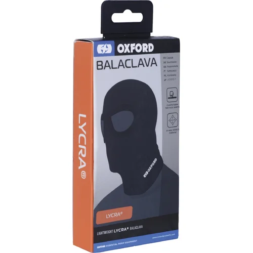 Kukla s oddeleným priezorom pre oči Balaclava Lycra® OXFORD CA010 (čierna)