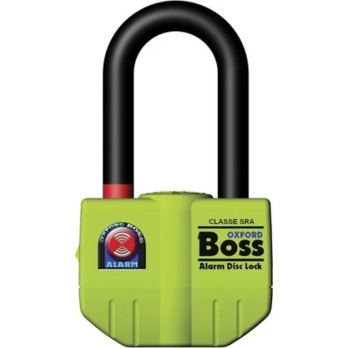 Zámok kotúčovej brzdy Boss Alarm OXFORD OF3 (integrovaný alarm, priemer čapu 14 mm, žltý)