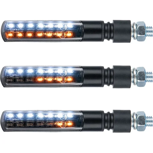 Sekvenčné LED smerovky Nightslider 2 v 1 OXFORD EL359 predné vrátane denného svietenia, (sada vrátane odporov, pár)