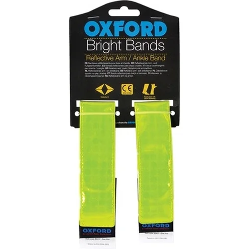 Reflexné pásky Bright Bands na suchý zips OXFORD RE456 (žltá fluo, pár)