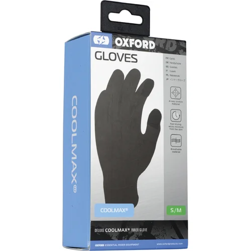 Vložky do rukavíc Coolmax® OXFORD CA210 (čierna, veľkosť S/M)