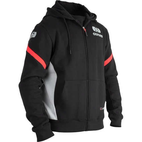 Mikina RACING OXFORD TK220501XS (čierna/sivá/červená, veľkosť XS)