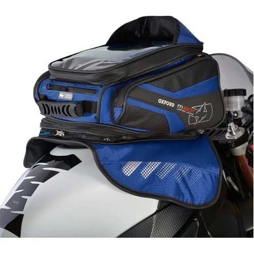 Taška na motocykel M30R OXFORD OL247 (čierna/modrá, s magnetickým základom, objem 30 l)