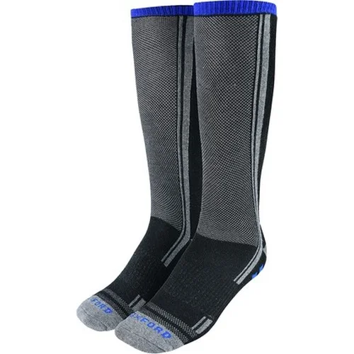 Sivé/čierna/modrá OXFORD CA842S ponožky COOLMAX®, veľkosť S)