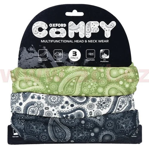 Sada 3 ks) NW143 nákrčníky COMFY PAISLEY /OXFORD/ - obr. 5