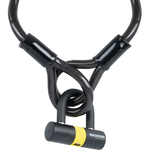 Zámok LOOP LOCK15 s U profil zámkom SHACKLE MINI OXFORD LK221 (dĺžka lanká 2 m, priemer lanká 15 mm)