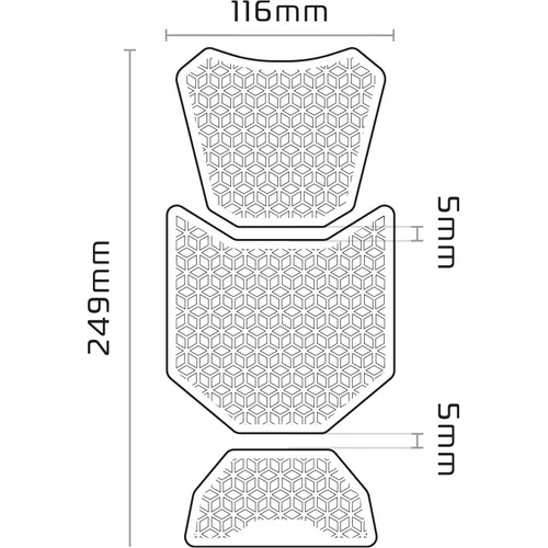 Chránič nádrže viacdielny GRIPPER ADV (čierna) /OXFORD/ - obr. 3