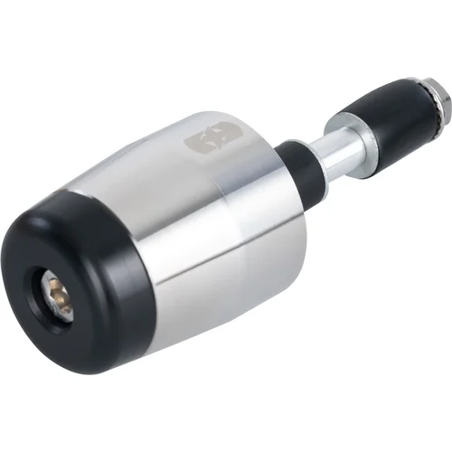 Závažia riadidiel BAR END s redukciou pre vnútorný priemer 13 a 18 mm OXFORD OX547 (vonkajší 22 a 28,6 mm), (strieborné/čierne, pár)