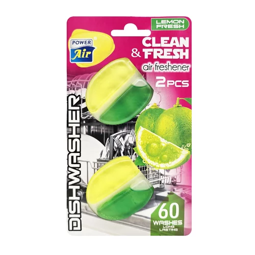 POWER AIR Clean&Fresh vôňa do umývačky Lemon 2 ks