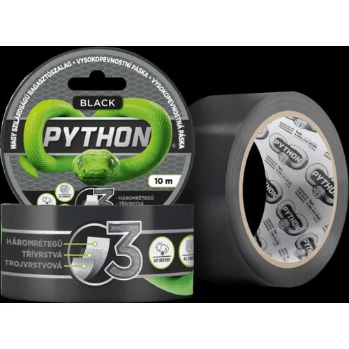 Vysokopevnostná páska - 10 M Čierna /PYTHON/