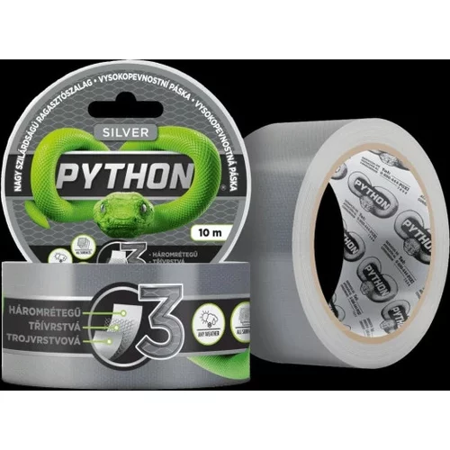 Vysokopevnostná páska PYTHON - 10 M Strieborná