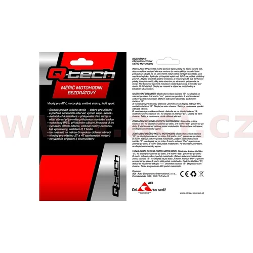 Bezdrôtový merač motohodín s nulovateľným počítadlom (zelený) /Q-TECH/ - obr. 1