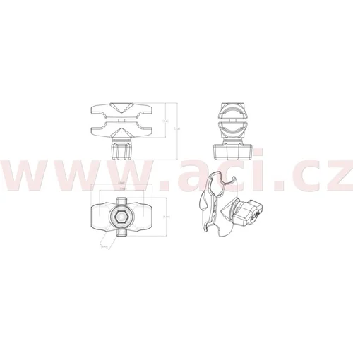 Rameno 60 mm RAM-B-201U-A kovové (RAM MOUNTS) - obr. 1