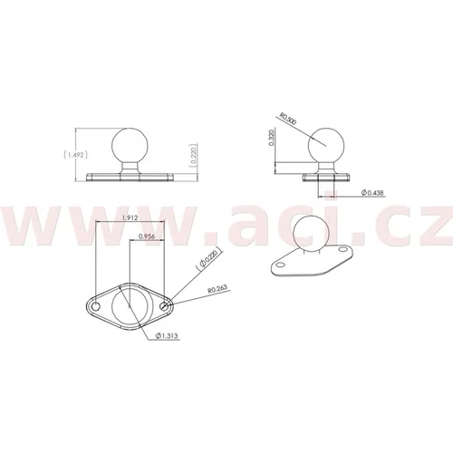 Lichobežníkový adaptér RAM-B-238U kovový (RAM MOUNTS) - obr. 3