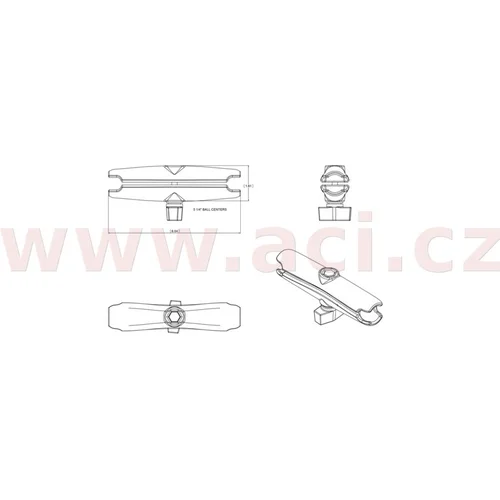 Rameno 152 mm RAM-B-201U-C kovové, pre 1