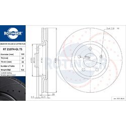 Brzdový kotúč ROTINGER RT 21074-GL T5