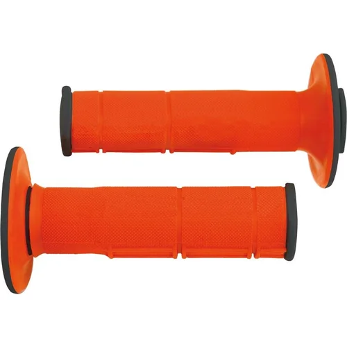 Gripy Racing (dvojvrstvové, mäkké), RTECH (oranžovo-čierne, pár, dĺžka 116 mm)