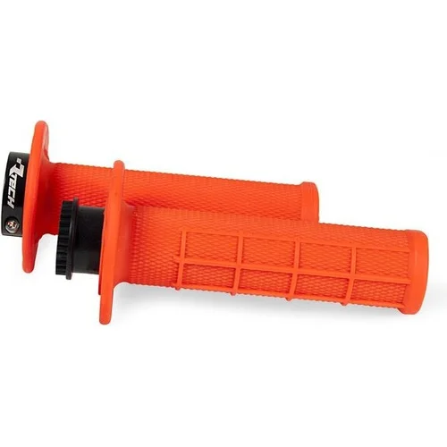 Gripy lock-on R20 Half Waffle, (neónovo oranžové, 1 pár) /RTECH/