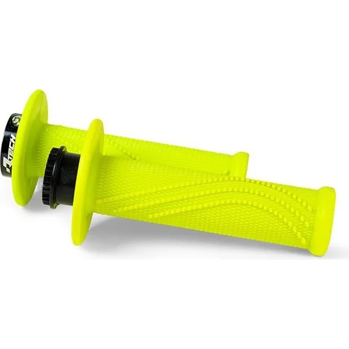 Gripy lock-on R20 Wave, RTECH (neónovo žlté, 1 pár)