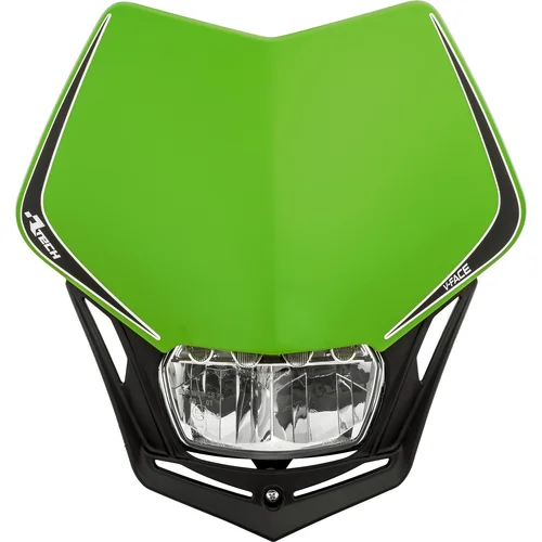 UNI predná maska vrátane svetla V-Face FULL LED RTECH R-MASKVENR010 (zelená/čierna)