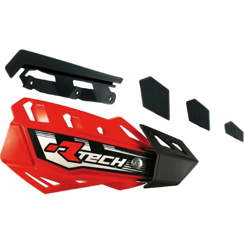 Plastové kryty páčiek FLX / FLX ALU / FLX ATV RTECH R-REPPMFLRS00 (červeno-čierne, pár)