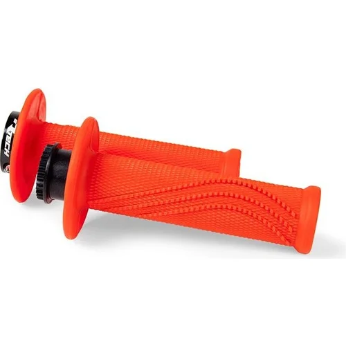 Gripy lock-on R20 Wave, RTECH (neónovo oranžové, 1 pár)