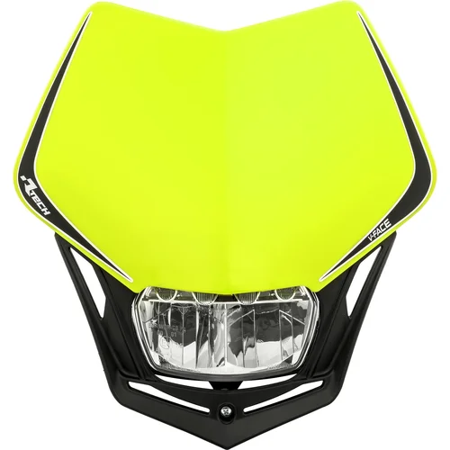 UNI predná maska vrátane svetla V-Face FULL LED RTECH R-MASKGFNR010 (neónová žltá/čierna)