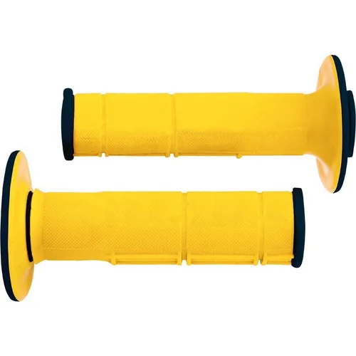 Gripy Racing (dvojvrstvové, mäkké), RTECH (žlto-čierne, pár, dĺžka 116 mm)