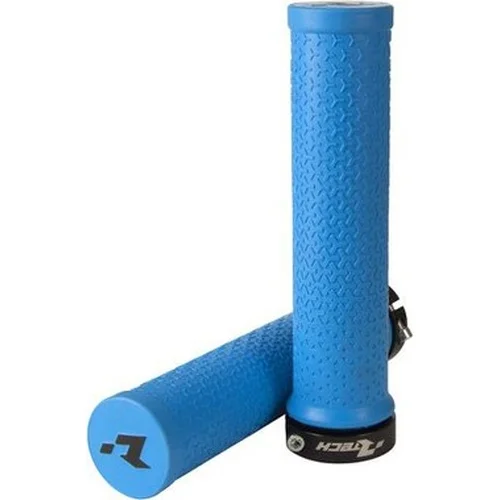 Svetlomodré RTECH B-MPRBIKECL20 gripy lock-on R20, 1 pár)