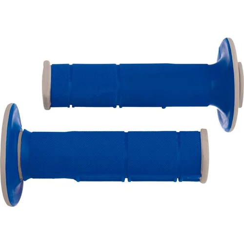 Gripy Racing (dvojvrstvové, mäkké), RTECH (modro-sivé, pár, dĺžka 116 mm)