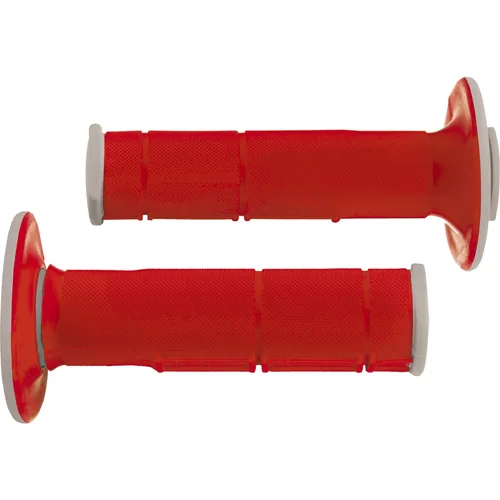 Gripy Racing (dvojvrstvové, mäkké), RTECH (červeno-sivé, pár, dĺžka 116 mm)