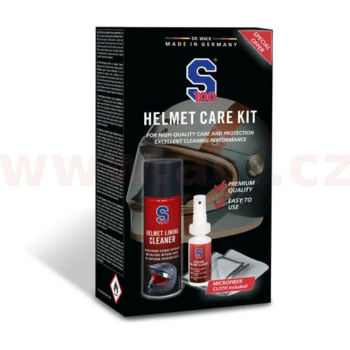 Sada na starostlivosť o prilbu S100 3423 (čistič interiéru, čistič plexi, utierka), Helmet Care Kit