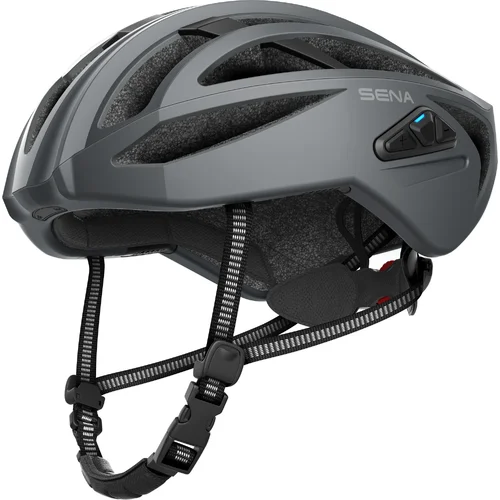 Cyklistická prilba s headsetem R2 EVO (matná sivá, veľkosť S) /SENA/ - obr. 1