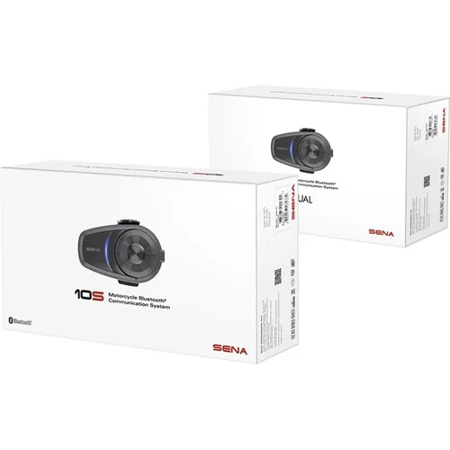 Sada 2 kusov) SENA 10S-02D Bluetooth headset 10S, (dosah 1,6 km)