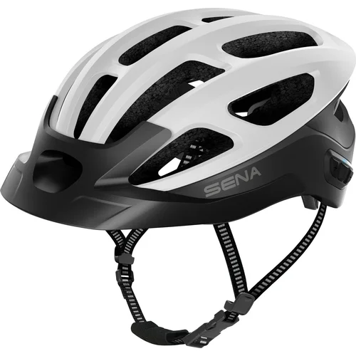 Cyklistická prilba s headsetem R1 EVO SENA R1EVO-MW00S10 (matná biela, veľkosť S)