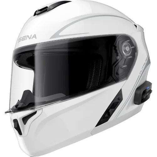 Bluetooth prilba s headsetem Outrush R SENA OUTRUSHR-GWXXL6 (lesklá biela, veľkosť 2XL)