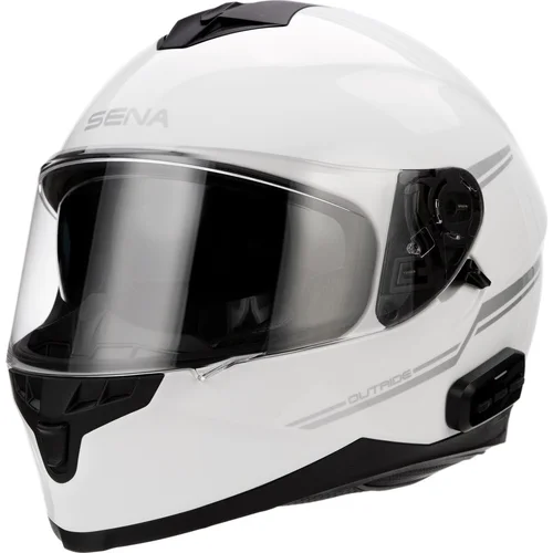 Mesh prilba s headsetem Outride SENA OUTRIDE-GWXXL (lesklá biela, veľkosť 2XL)
