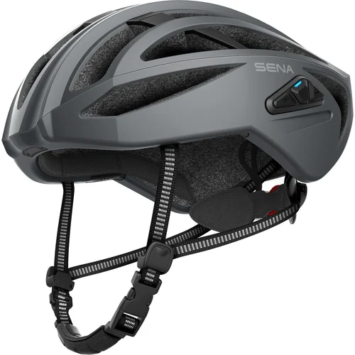 Cyklistická prilba s headsetem R2 (matná sivá, veľkosť S) /SENA/ - obr. 1