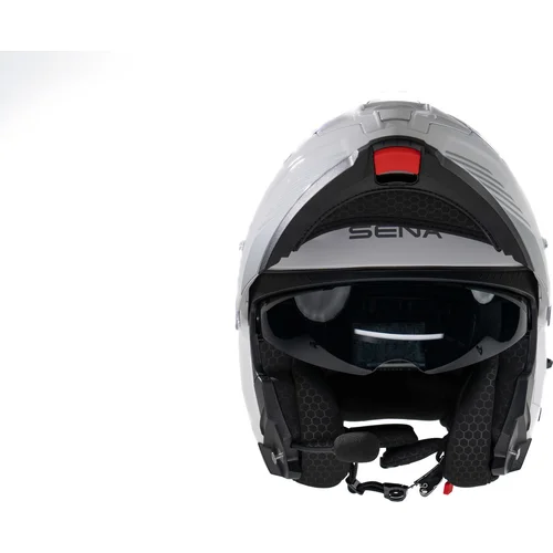 Mesh prilba s headsetem Specter (lesklá biela, veľkosť 2XL) /SENA/ - obr. 4