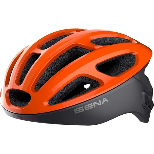 Cyklistická prilba s headsetem R1 SENA R1-ET00M01 (oranžová, veľkosť M)