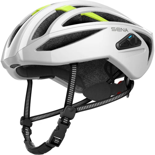 Cyklistická prilba s headsetem R2 (matná biela, veľkosť L) /SENA/ - obr. 1