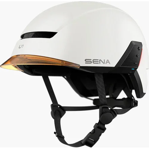 Cyklistická prilba s headsetem U1 SENA U1-MW00L (matná biela, veľkosť L)