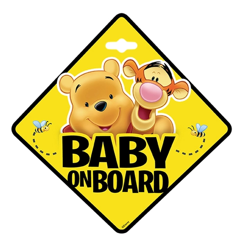 Tabuľka do auta - Dieťa v aute - BABY ON BOARD WINNIE THE POOH SEVENP