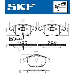 Sada brzdových platničiek kotúčovej brzdy SKF VKBP 80007 E - obr. 4