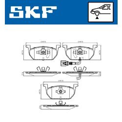 Sada brzdových platničiek kotúčovej brzdy SKF VKBP 80055 E - obr. 6