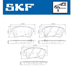 Sada brzdových platničiek kotúčovej brzdy SKF VKBP 80161 A - obr. 6