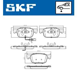 Sada brzdových platničiek kotúčovej brzdy SKF VKBP 80250 E - obr. 2