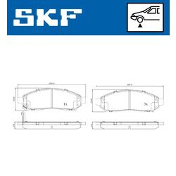 Sada brzdových platničiek kotúčovej brzdy SKF VKBP 80259 A