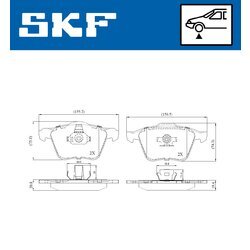 Sada brzdových platničiek kotúčovej brzdy SKF VKBP 80455