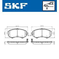 Sada brzdových platničiek kotúčovej brzdy SKF VKBP 80488 A - obr. 2